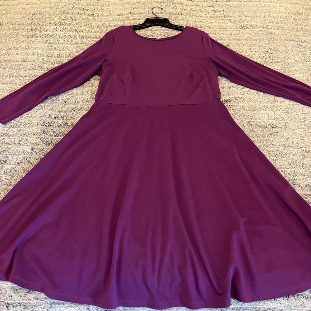 Eloquii | long sleeve fit and flare dress